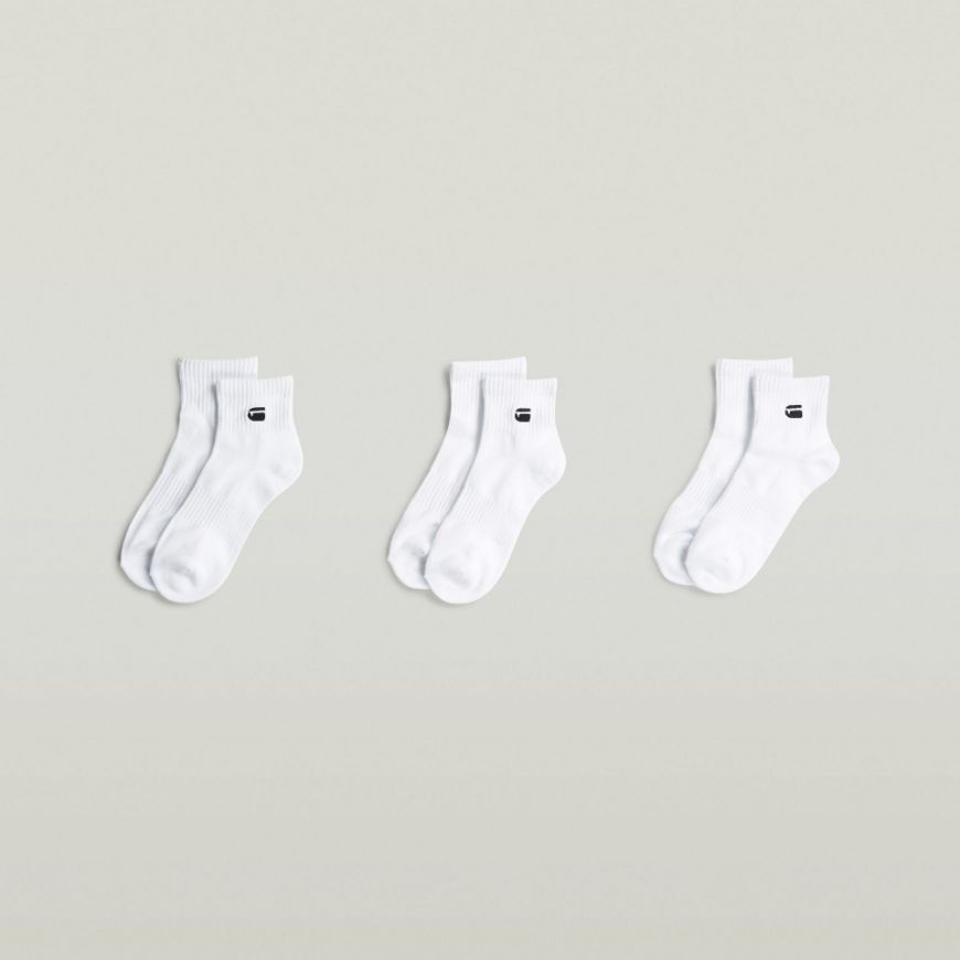Снимка на G-STAR МЪЖКИ ЧОРАПИ SHORT SOCKS 3-PACK WHITE