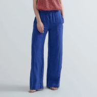 Снимка на REPLAY ДАМСКИ ПАНТАЛОНИ WIDE-LEG LINEN TROUSERS В ТЪМНОСИНЬО 1