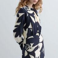 Снимка на REPLAY ДАМСКА РОКЛЯ LONG DRESS WITH TWO-TONE FLORAL PRINT WHITE/BLACK 5