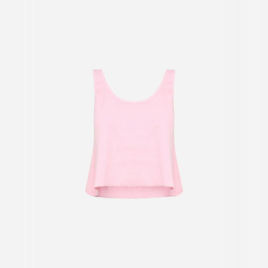 Снимка на DIRTY LAUNDRY ДАМСКИ ТОП CROPPED TANK TOP WITH RAW EDGES BUBBLEGUM