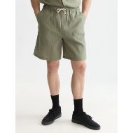 Picture of SCOTCH&SODA MEN'S JACQUARD SEERSUCKER BERMUDA SHORTS - OIL GREEN 4