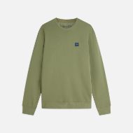 Picture of SCOTCH&SODA MEN'S SEASONAL CORE LOGO BADGE REGULAR FIT SWEATSHIRT - OIL GREEN 1