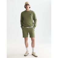 Picture of SCOTCH&SODA MEN'S SEASONAL CORE LOGO BADGE REGULAR FIT SWEATSHIRT - OIL GREEN 7