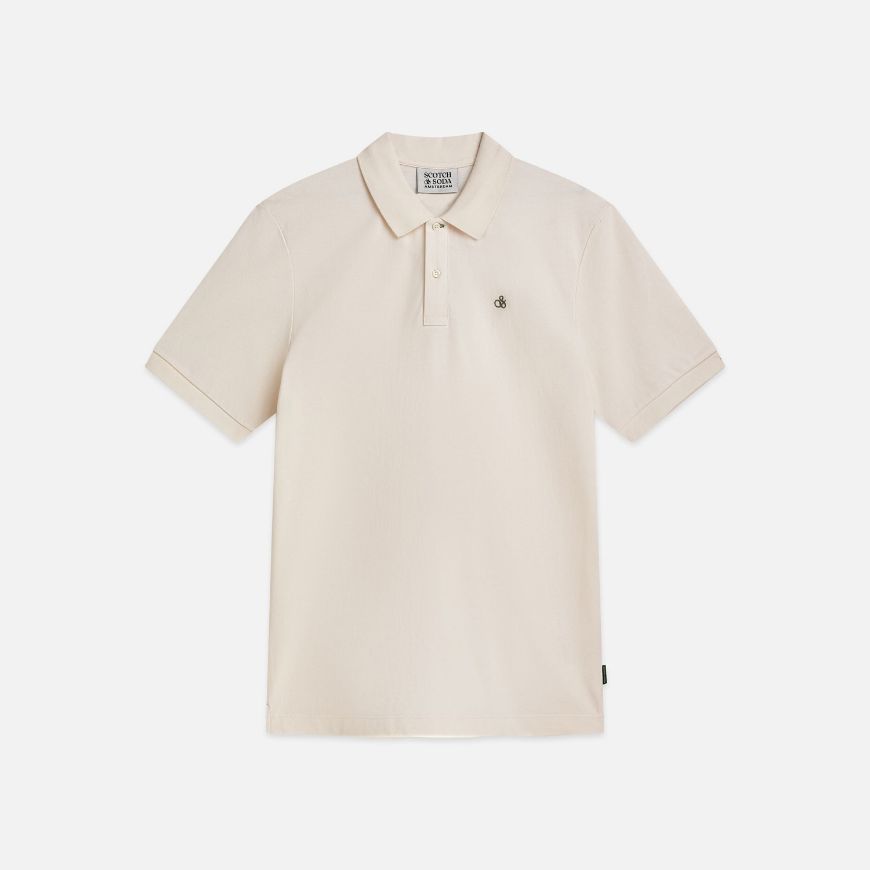 Снимка на SCOTCH&SODA МЪЖКА БЛУЗА SEASONAL CORE PIQUE CHEST LOGO REGULAR FIT POLO - EGGNOG