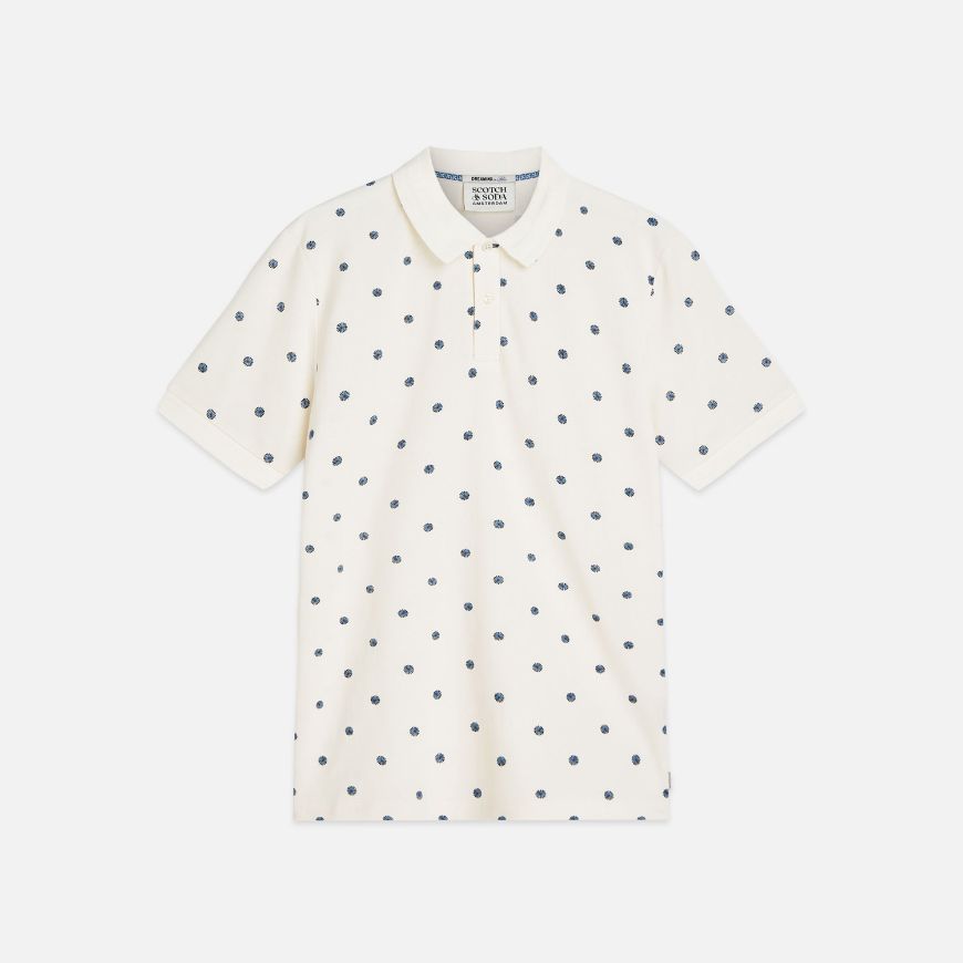 Снимка на SCOTCH&SODA МЪЖКА БЛУЗА MICRO-PRINTED REGULAR FIT POLO - TILES STARS EGGNOG