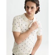 Снимка на SCOTCH&SODA МЪЖКА БЛУЗА MICRO-PRINTED REGULAR FIT POLO - TILES STARS EGGNOG 6