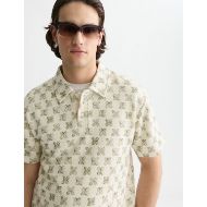 Снимка на SCOTCH&SODA МЪЖКА БЛУЗА PRINTED STRUCTURED RELAXED FIT POLO - TILES FLOWER OLIVE NIGHT 6
