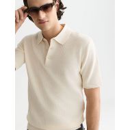 Снимка на SCOTCH&SODA МЪЖКА БЛУЗА SEASONAL CORE STRUCTURED KNITTED REGULAR FIT POLO - EGGNOG 6