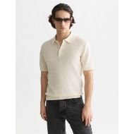 Снимка на SCOTCH&SODA МЪЖКА БЛУЗА SEASONAL CORE STRUCTURED KNITTED REGULAR FIT POLO - EGGNOG 4