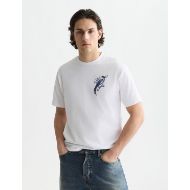 Снимка на SCOTCH&SODA МЪЖКА БЛУЗА DELFTS BLAUW FRONT AND BACK ARTWORK RELAXED FIT - BRIGHT WHITE 4