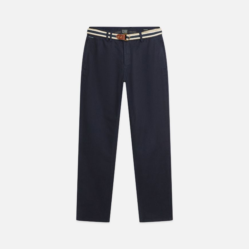 Снимка на SCOTCH&SODA МЪЖКИ ПАНТАЛОН WARREN COTTON BLEND TWILL BELTED CHINO - SKY CAPTAIN
