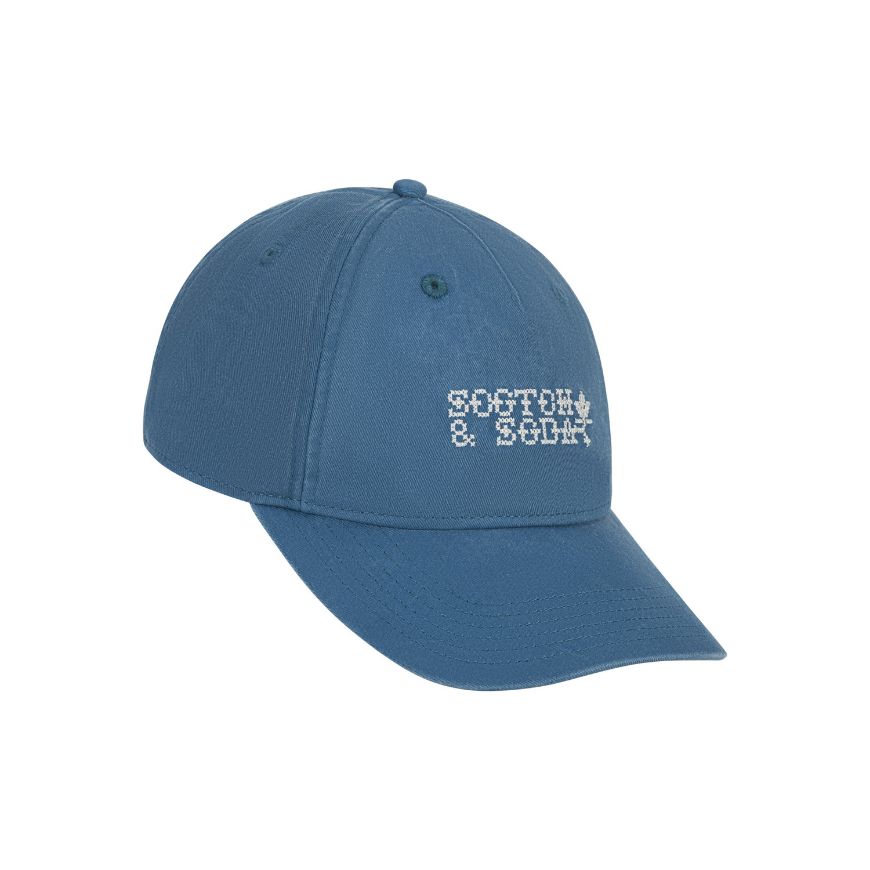 Picture of SCOTCH&SODA UNISEX MARFA PIGMENT WASH ADJUSTABLE CAP IN BLUE