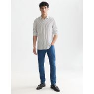 Picture of SCOTCH&SODA MEN'S STRIPED LINEN REGULAR FIT SHIRT - ENSIGN BLUE STRIPE 7