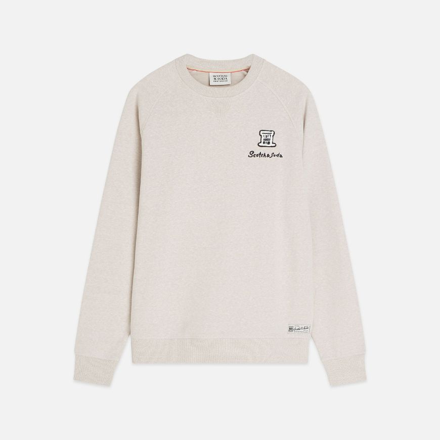 Снимка на SCOTCH&SODA МЪЖКИ СУИТШЪРТ MELANGE REGULAR FIT - OFFWHITE MELANGE