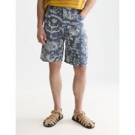 Picture of SCOTCH&SODA MEN'S DELFTS BLAUW JACQUARD WIDE FIT 5 POCKET SHORTS - DELFT TILES BLUE 4