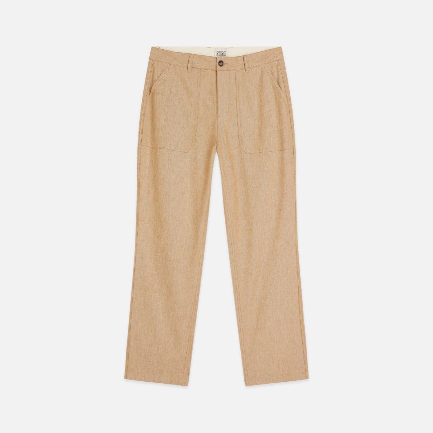 Снимка на SCOTCH&SODA МЪЖКИ ПАНТАЛОН HARPER LINEN BLEND TWILL TAPERED FIT CHINO - DIJON