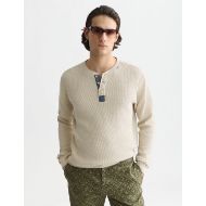 Снимка на SCOTCH&SODA МЪЖКА БЛУЗА HENLEY MELANGE REGULAR FIT LONG-SLEEVED - OATMEAL MELANGE 4