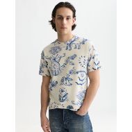Снимка на SCOTCH&SODA МЪЖКА БЛУЗА PRINTED RELAXED FIT - DELFT TILES BLUE 4