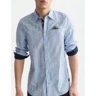 Picture of SCOTCH&SODA MEN'S PRINTED COTTON POPLIN REGULAR FIT SHIRT - FLOWER DITSY WINDSURFER 6