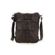 Picture of CAMPOMAGGI MEN'S SMALL CROSSBODY BAG LIMONE IN GARMENT-DYED COWHIDE LEATHER IN GREY 1