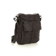 Picture of CAMPOMAGGI MEN'S SMALL CROSSBODY BAG LIMONE IN GARMENT-DYED COWHIDE LEATHER IN GREY 2