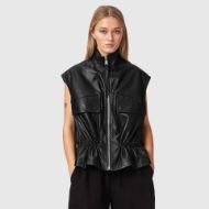 Picture of ALLSAINTS WOMEN'S FLOR GILET BLACK 1