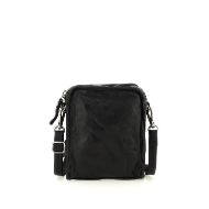 Picture of CAMPOMAGGI MEN'S CROSSBODY BAG CIPRESSO IN GARMENT-DYED COWHIDE LEATHER IN BLACK 1