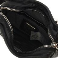 Picture of CAMPOMAGGI MEN'S CROSSBODY BAG CIPRESSO IN GARMENT-DYED COWHIDE LEATHER IN BLACK 4