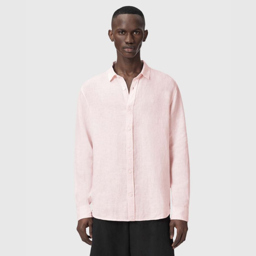 Снимка на ALLSAINTS МЪЖКА РИЗА LOOM LONG SLEEVE SHIRT SEASHELL PINK