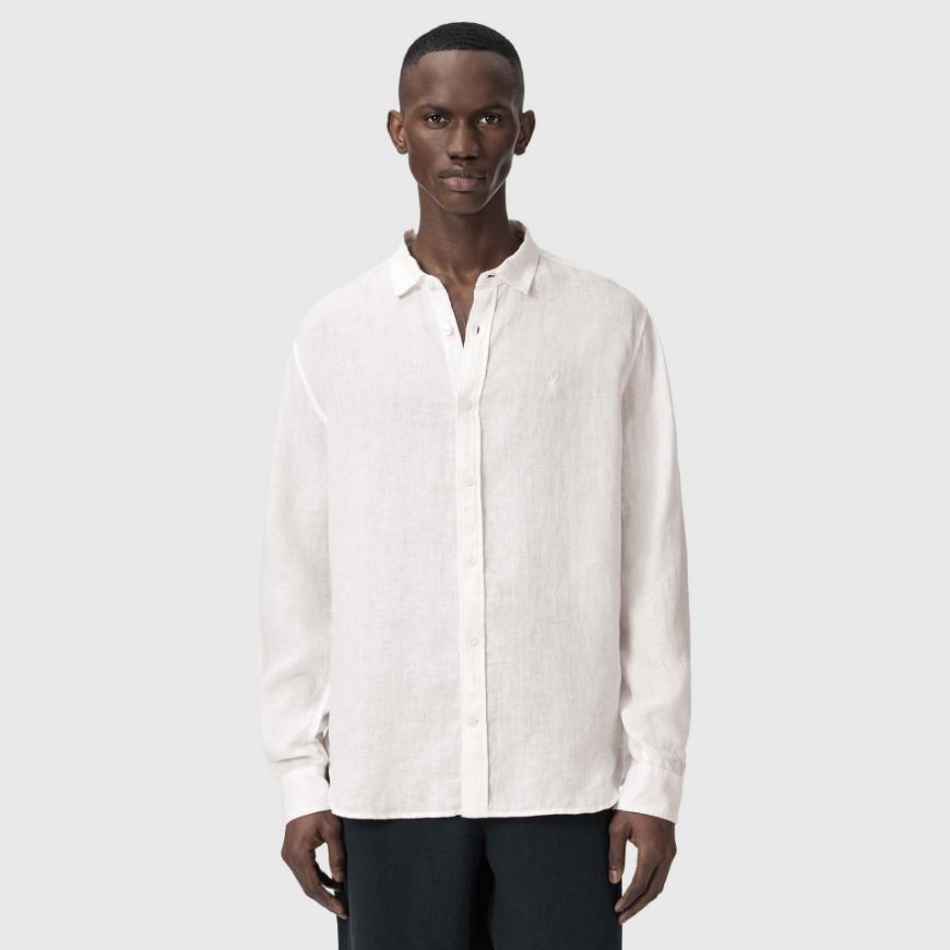 Снимка на ALLSAINTS МЪЖКА РИЗА LOOM LONG SLEEVE SHIRT WHITE