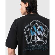 Picture of ALLSAINTS MEN'S AFFIX SHORT SLEEVE CREW WASHED BLACK 5