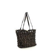 Picture of CAMPOMAGGI WOMEN'S SHOPPING BAG VALERIA IN GARMENT-DYED COWHIDE LEATHER WITH LAMINATED FABRIC POCHET 2