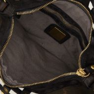 Picture of CAMPOMAGGI WOMEN'S SHOPPING BAG VALERIA IN GARMENT-DYED COWHIDE LEATHER WITH LAMINATED FABRIC POCHET 5