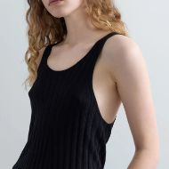 Picture of REPLAY WOMEN'S KNIT VISCOSE VEST TOP IN BLACK 4