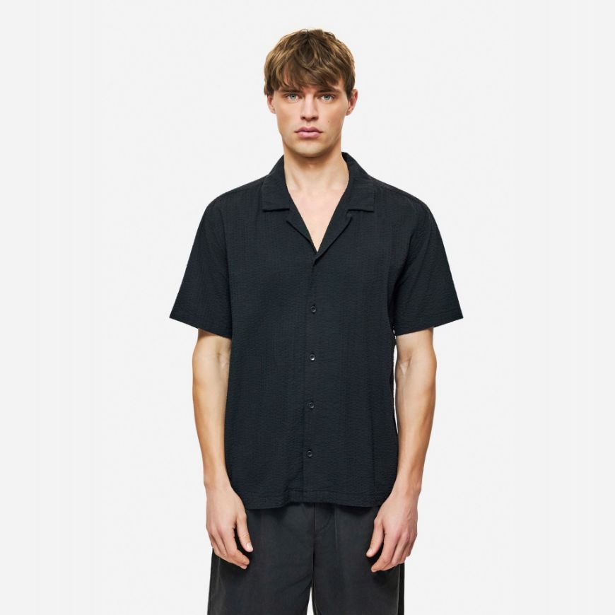 Снимка на DIRTY LAUNDRY МЪЖКА РИЗА MONOCHROME STRIPED SHIRT В ЧЕРНО