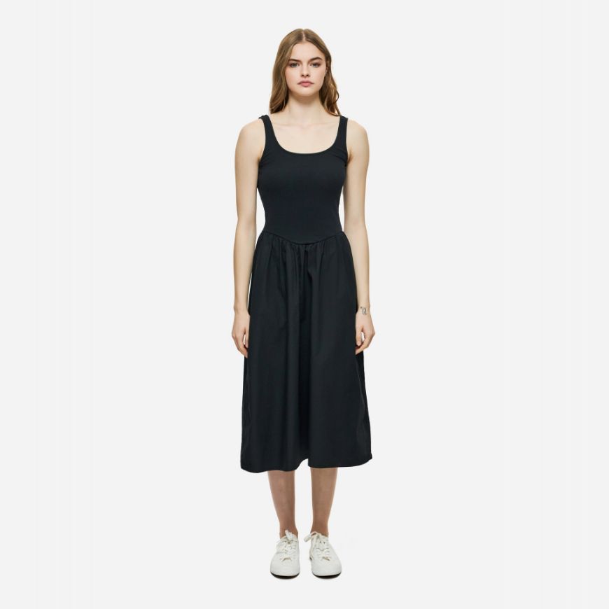 Снимка на DIRTY LAUNDRY ДАМСКА РОКЛЯ 2 FABRIC DRESS В ЧЕРНО