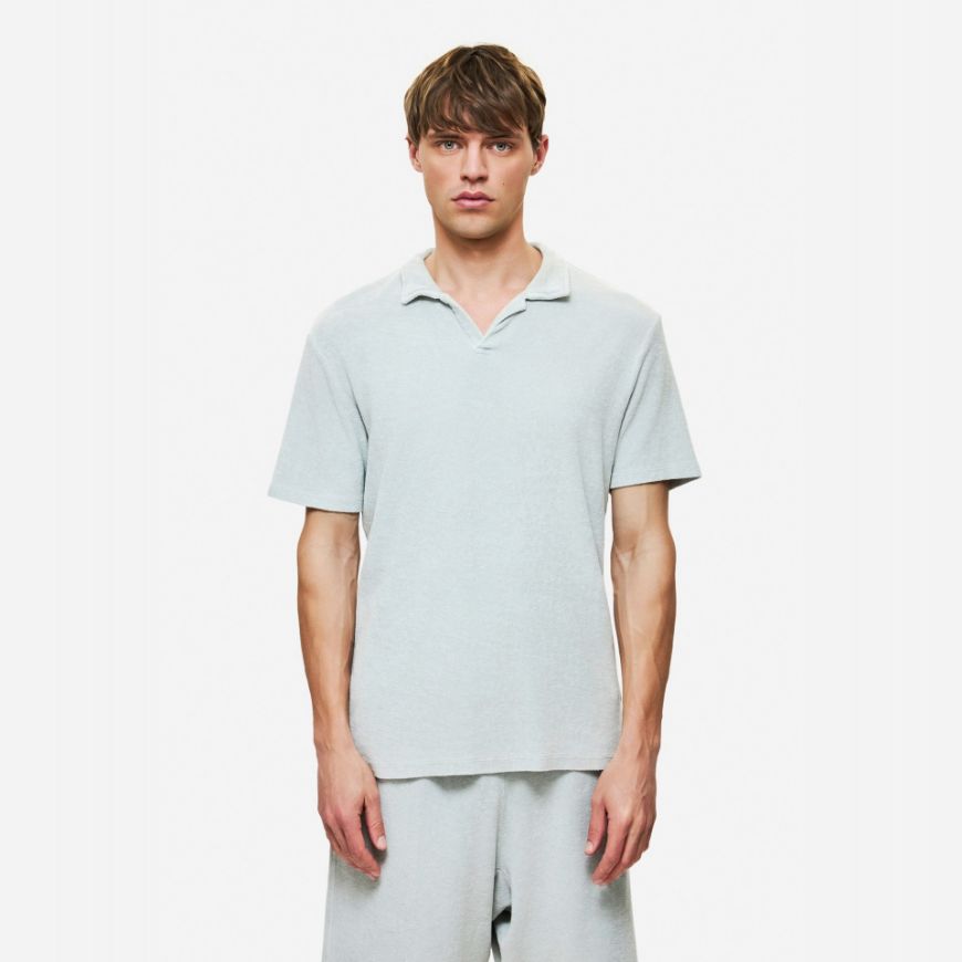Снимка на DIRTY LAUNDRY МЪЖКА БЛУЗА С ЯКА TERRY TOWEL T-SHIRT VINTAGE GREIGE