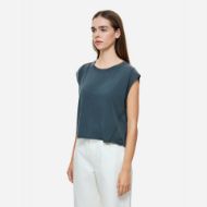 Picture of DIRTY LAUNDRY WOMEN'S BOXY T-SHIRT WITH SLEEVE DETAIL IN VINTAGE GREY 2