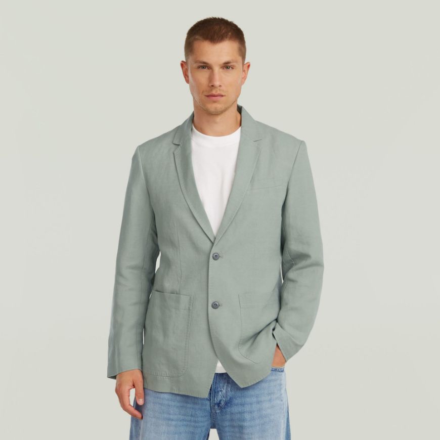 Picture of G-STAR MEN'S SUMMER UNDONE BLAZER IN LT ORPHUS