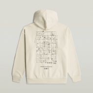 Снимка на G-STAR МЪЖКИ СУИТШЪРТ BACK GR LOOSE HOODED ZIP SWEAT WHITEBAIT 7
