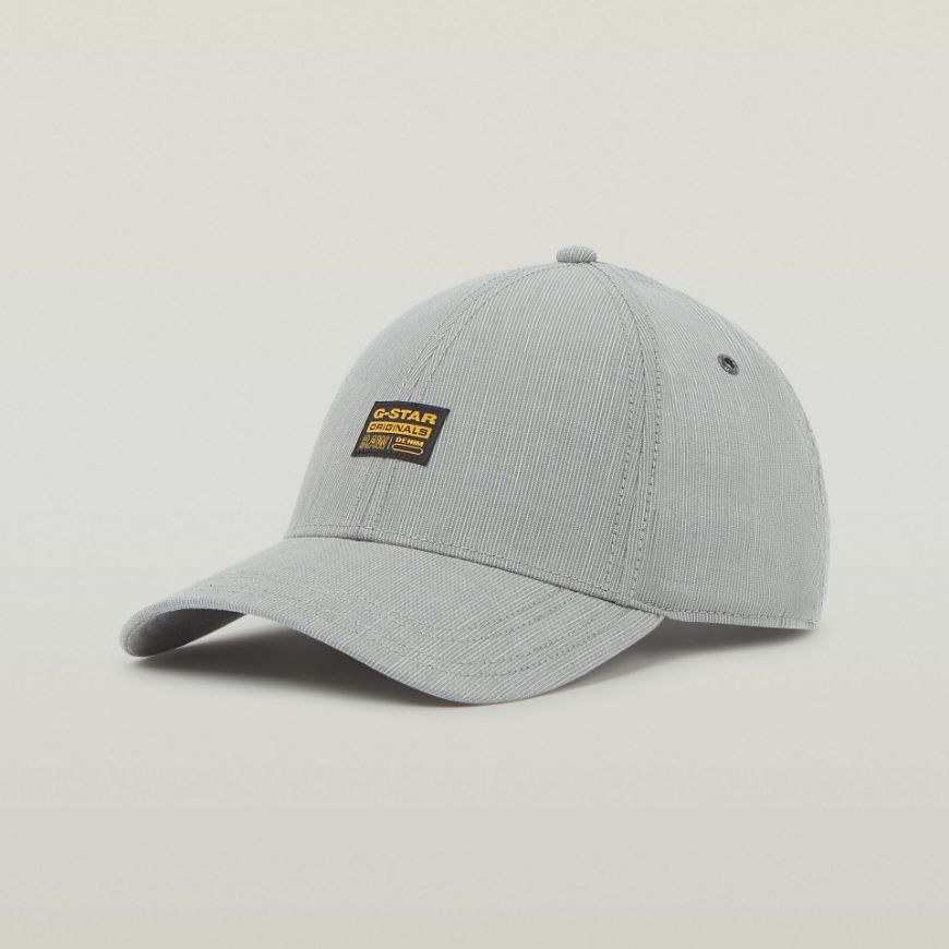 Picture of G-STAR MEN'S ORIGINALS BASEBALL CAP IN ORPHUS SLUB STRIPE