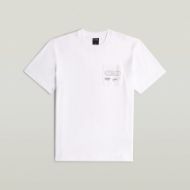 Picture of G-STAR MEN'S APPLIQUE GR T-SHIRT IN WHITE 6