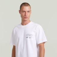 Picture of G-STAR MEN'S APPLIQUE GR T-SHIRT IN WHITE 3