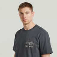 Picture of G-STAR MEN'S APPLIQUE GR T-SHIRT IN PETROL 3