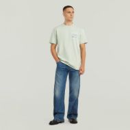 Picture of G-STAR MEN'S APPLIQUE GR T-SHIRT IN PALE GREEN 5