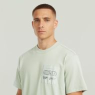 Picture of G-STAR MEN'S APPLIQUE GR T-SHIRT IN PALE GREEN 3