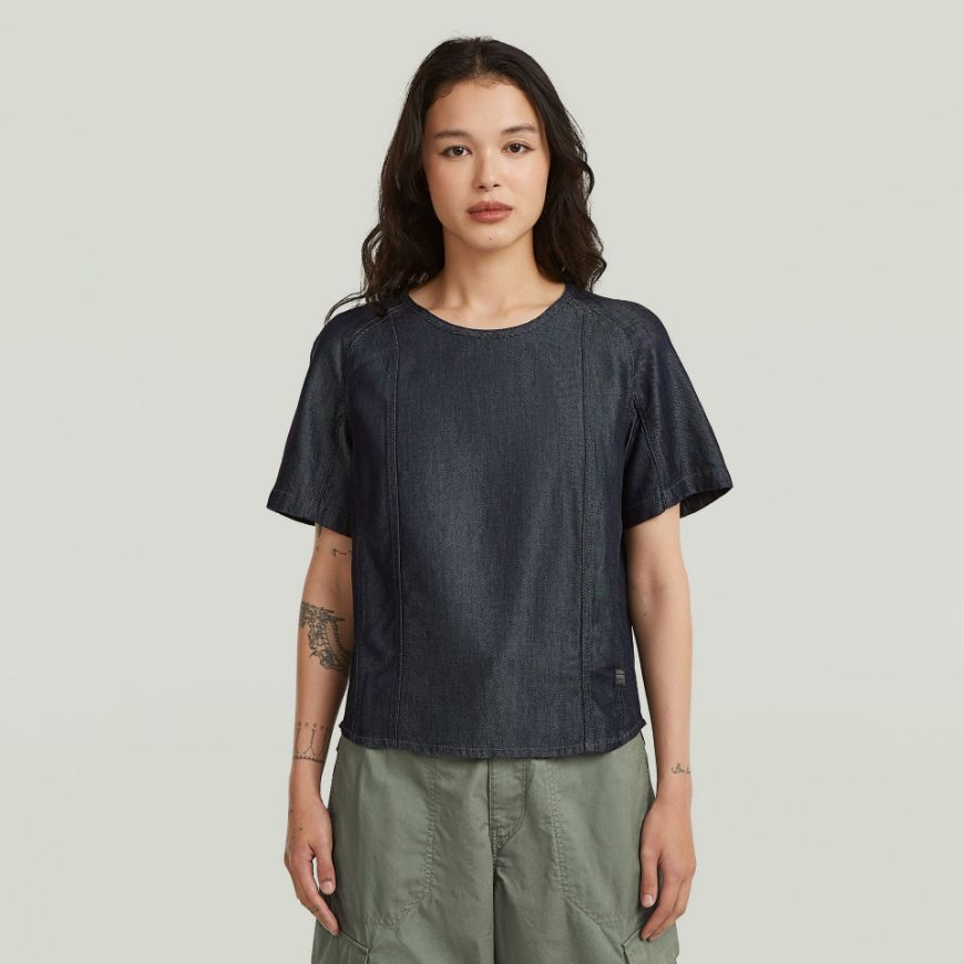 Снимка на G-STAR ДАМСКА РИЗА WOVEN T-SHIRT RINSED