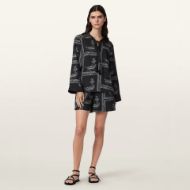 Picture of ALLSAINTS WOMEN'S LETTIE SHIRT WAIMEA BLACK 4
