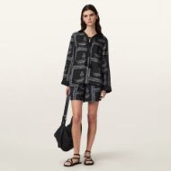 Picture of ALLSAINTS WOMEN'S LETTIE SHIRT WAIMEA BLACK 5