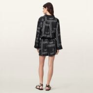 Picture of ALLSAINTS WOMEN'S LETTIE SHORTS WAIMEA BLACK 2